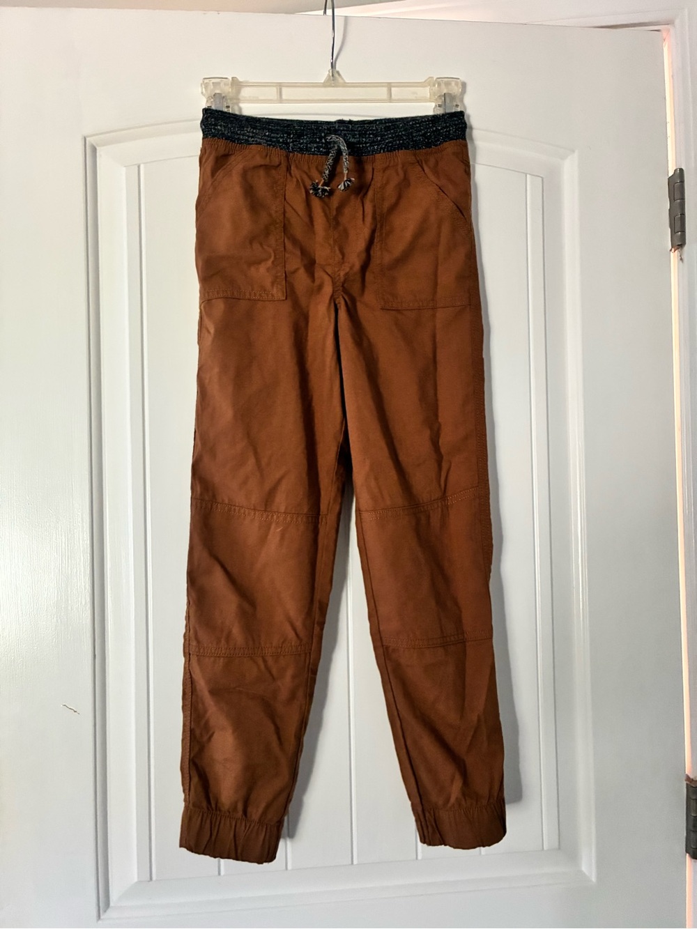 Boys Drawstring Jogger Pants in Rust